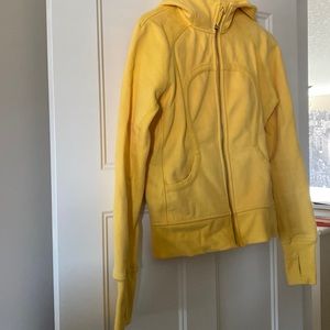 Canary yellow Lululemon Scuba Hoodie